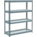 Global Equipment Extra Heavy Duty Shelving 48"W x 12"D x 60"H With 4 Shelves, Wire Deck, Gry 717195